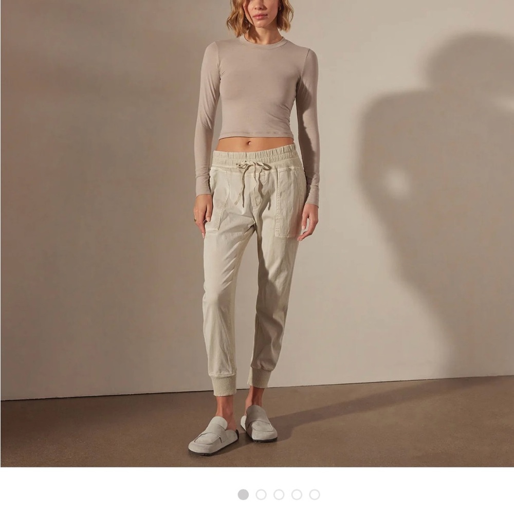 James Perse Mixed Media Pants Joggers - lt pink